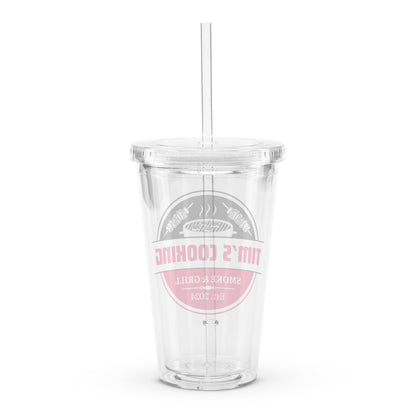 Clear plastic tumbler