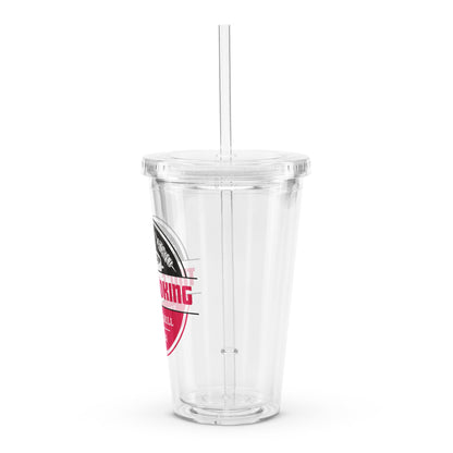 Clear plastic tumbler