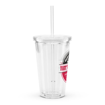 Clear plastic tumbler